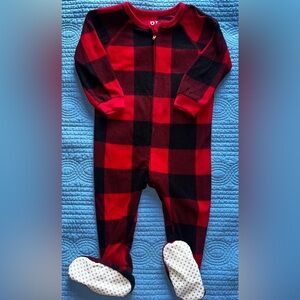 The Children's Place Buffalo Plaid Fleece Sleeper 18-24 Months